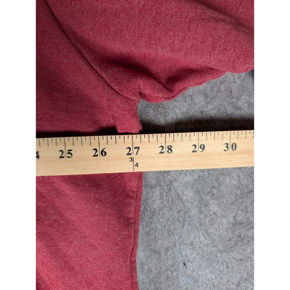 The North Face Mens Heather Red Graphic Logo Pullover Hoodie Sweatshirt 5594